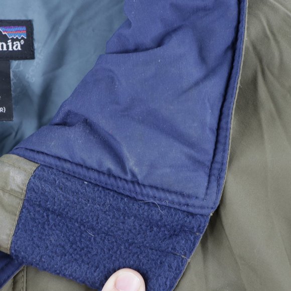 Vintage Patagonia Puffer Parka Jacket Olive Green - Picture 9 of 11